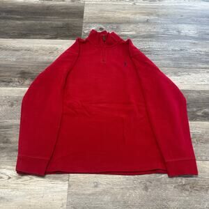 Polo Ralph Lauren Red Mens XXL Blue Pony Old Money Pullover Knit Golf Sweater
